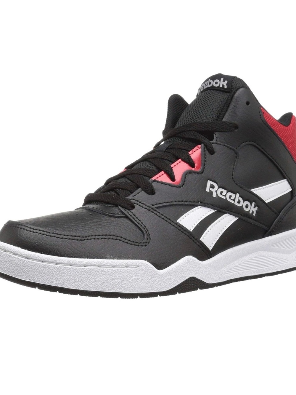 Reebok Black, White and Red High-Top Sneaker
